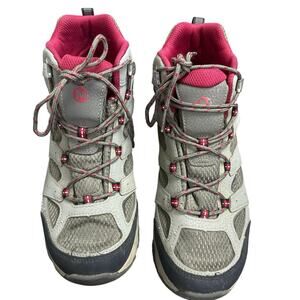 Merrell Women’s Hiking Boots Size 7 Gray Red Waterproof Trail Outdoor